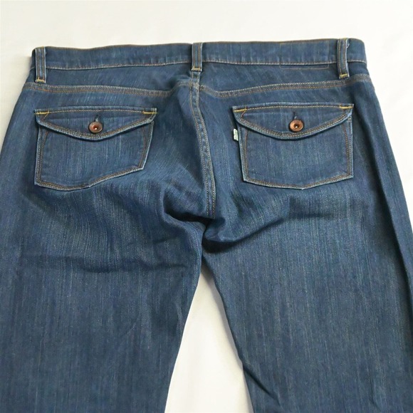 Levi's 10 / 30‎ Tilted Bootcut Flap Pocket Dark Wash Stretch Denim Womens Jeans - Picture 6 of 7
